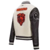 Chicago bears retro classic womens satin varsity jacket white black 5