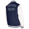 Chicago bears third down full snap varsity jacket navy white 2 1