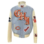 Chicago Bears Old English Wool/Leather Jacket