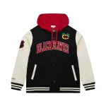 Chicago Blackhawks Rinkside Hooded Wool/Leather Jacket