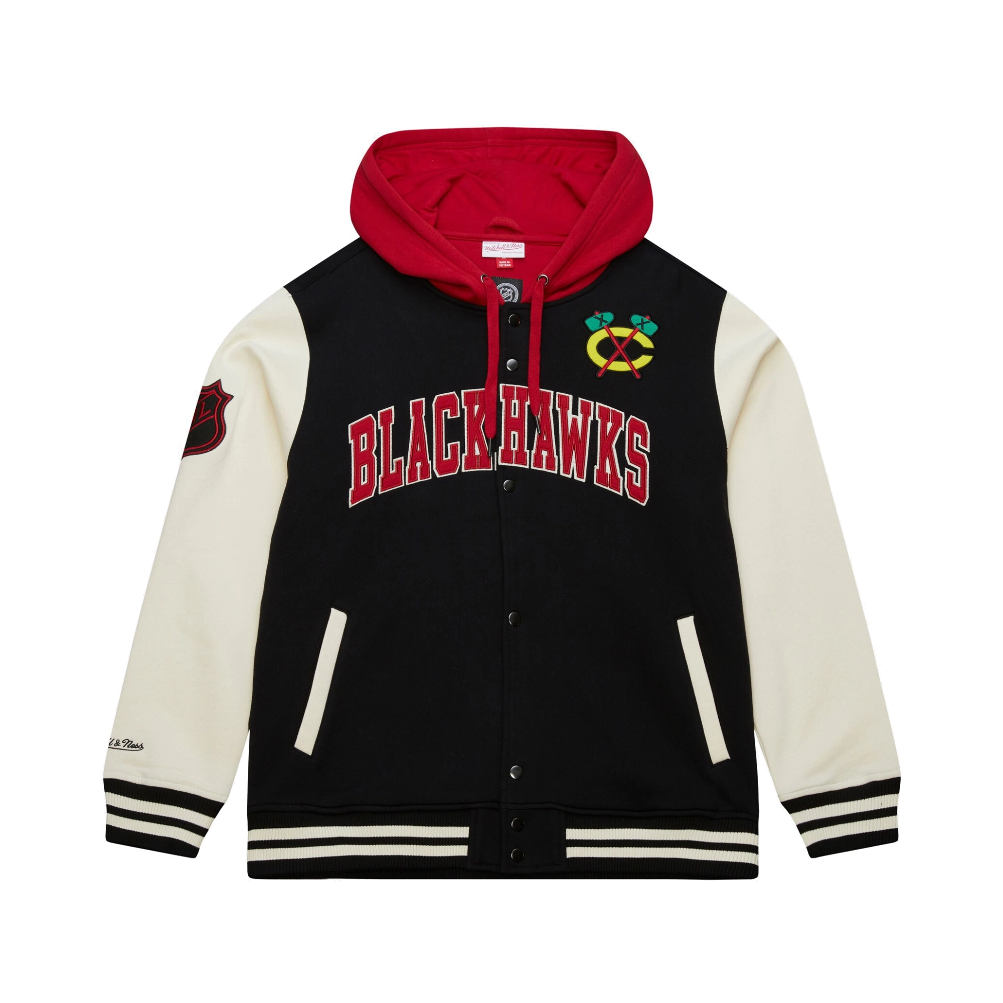 Chicago blackhawks black rinkside hooded jacket
