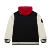 Chicago blackhawks black rinkside hooded varsity jacket