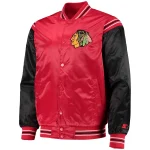 Chicago Blackhawks Enforcer Red/Black Satin Jacket