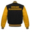 Chicago blackhawks letterman wool leather varsity jacket 1 1