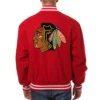 Chicago blackhawks one color wool varsity jacket red 1 1