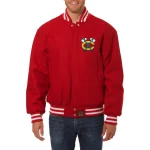 Chicago Blackhawks One Color Red Wool Jacket