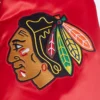 Chicago blackhawks script tail satin varsity jacket red 6