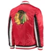 Chicago blackhawks the ace satin varsity jacket red 1