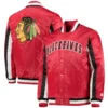 Chicago blackhawks the ace satin varsity jacket red 3