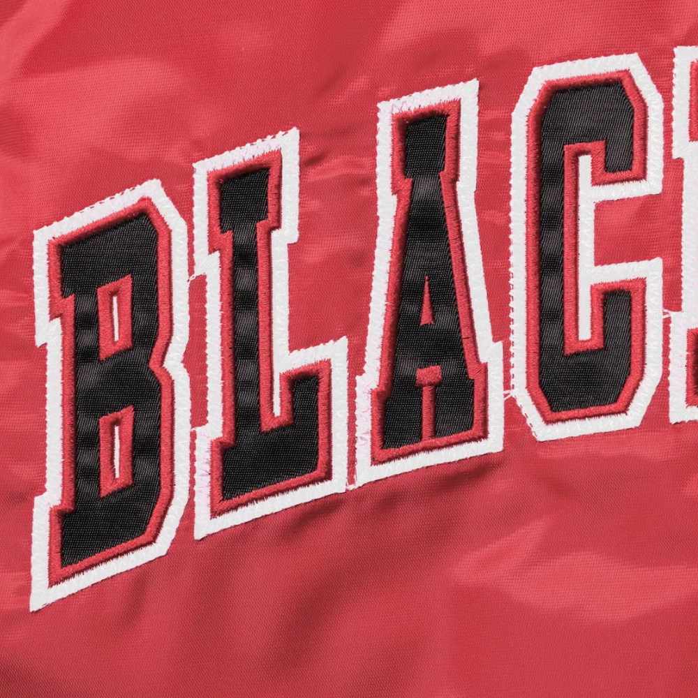 Chicago blackhawks the ace satin varsity jacket red