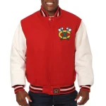 Chicago Blackhawks Two Tone Wool/Leather Jacket