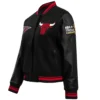 Chicago bulls classic rib wool leather black varsity jacket 1 1 1