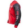 Chicago bulls classic rib wool leather varsity jacket 2 1 1