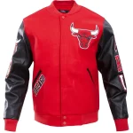 Chicago Bulls Classic Red Wool/Leather Jacket