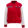Chicago bulls classic rib wool leather varsity jacket red white 1 1