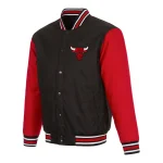 Chicago Bulls Two Tone Red/Black Satin Jacket