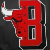 Chicago bulls mashup full snap satin varsity black jacket 4