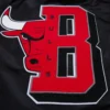 Chicago bulls mashup full snap satin varsity jacket black 3