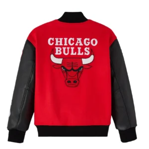 Chicago bulls ovo x nba wool leather jacket