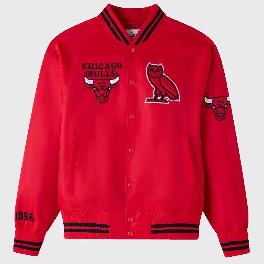 Chicago bulls playboy red satin jacket