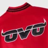 Chicago bulls playboy red satin varsity back logo