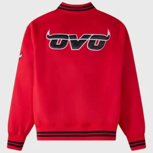 Chicago bulls playboy red satin varsity jacket