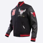 Chicago Bulls Pro Prep Wool/Leather Jacket