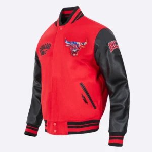 Chicago bulls pro standard city centric wool and leather varsity jacket 1