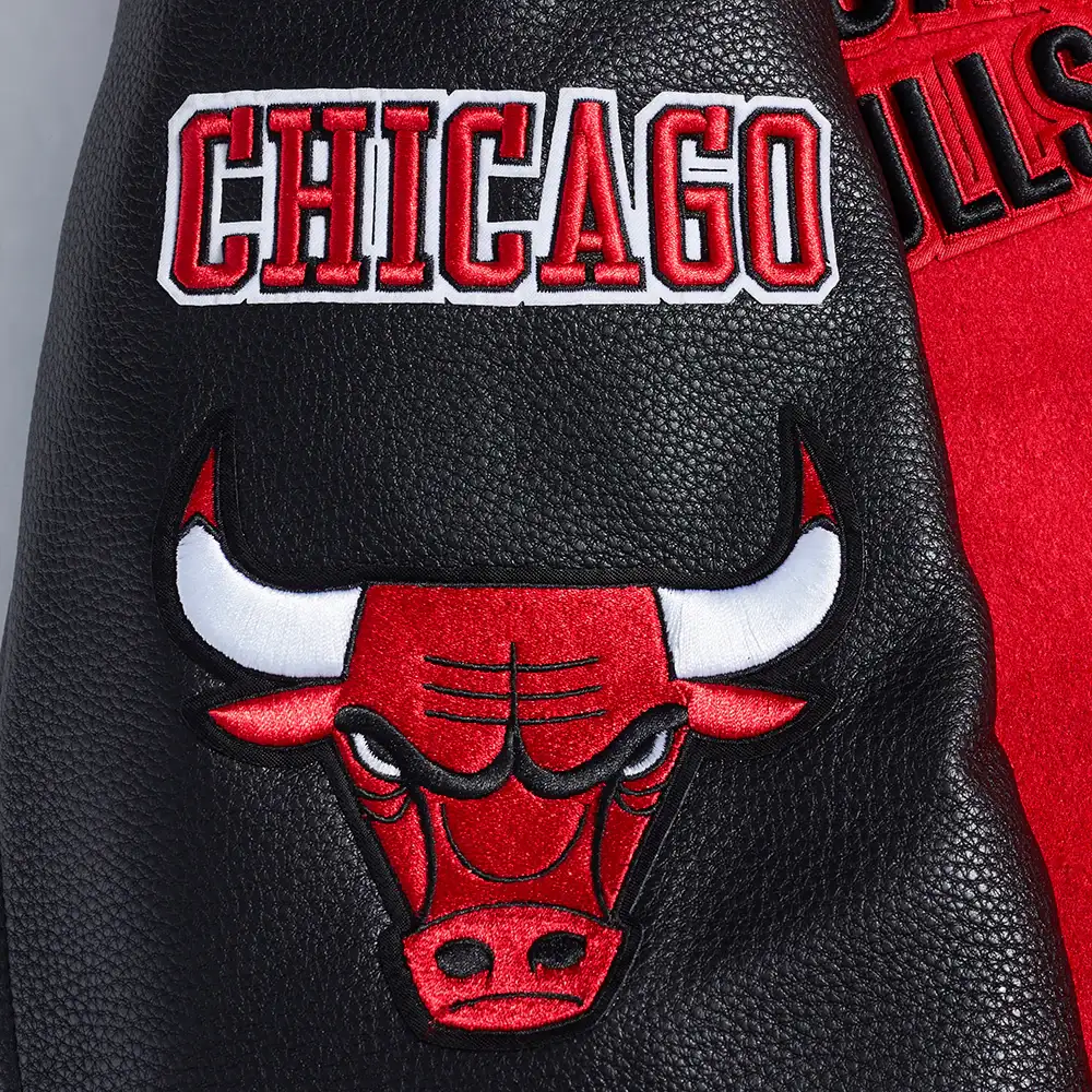 Chicago bulls pro standard city centric wool and leather varsity jacket 7