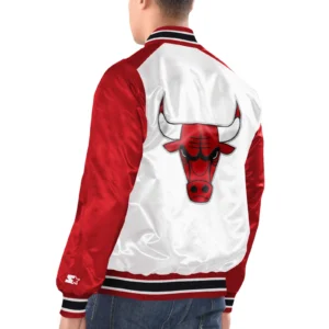 Chicago bulls renegade satin varsity jacket white red 2