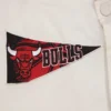 Chicago bulls retro classic full snap satin varsity jacket cream 5