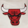 Chicago bulls retro classic full snap satin varsity jacket cream 6