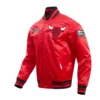 Chicago bulls retro classic full snap satin varsity jacket red 2