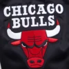 Chicago bulls script tail full snap satin varsity jacket black 1