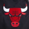 Chicago bulls script tail full snap satin varsity jacket black 2
