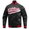 Chicago bulls script tail full snap satin varsity jacket black 6