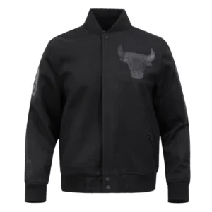 Chicago bulls washed vanguard full wool varsity jacket