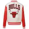 Chicago bulls wool leather varsity jacket 1 1 1