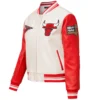 Chicago bulls wool leather varsity jacket 2 1 1