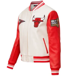 Chicago bulls wool leather varsity jacket 2 1 1