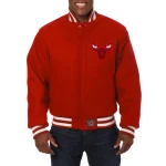 Chicago Bulls One Color Red Wool Jacket