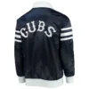 Chicago cubs captain iii satin varsity jacket navy 3