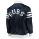 Chicago cubs captain iii satin varsity jacket navy 3