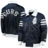 Chicago cubs captain iii satin varsity jacket navy 4