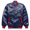 Chicago cubs exclusive navy satin varsity jacket