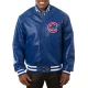 Chicago cubs full real leather varsity jacket blue 1