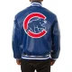 Chicago cubs full real leather varsity jacket blue 2