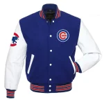 Chicago Cubs Letterman Blue Wool/Leather Jacket