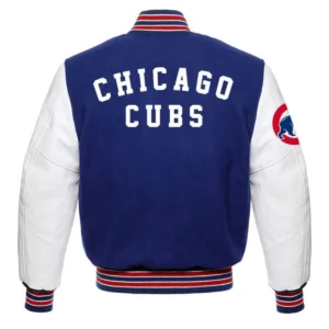 Chicago cubs letterman wool leather varsity jacket 2 1