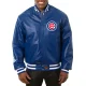 Chicago cubs logo genuine leather varsity jacket blue 1